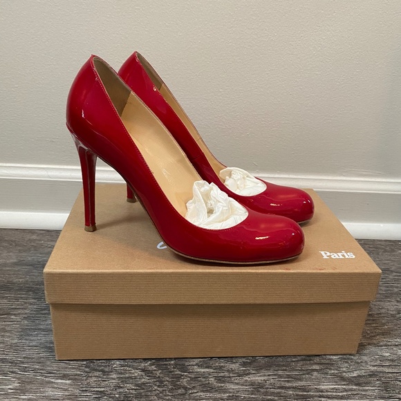 Christian Louboutin Shoes - CHRISTIAN LOUBOUTIN Red Patent Pump 8.5